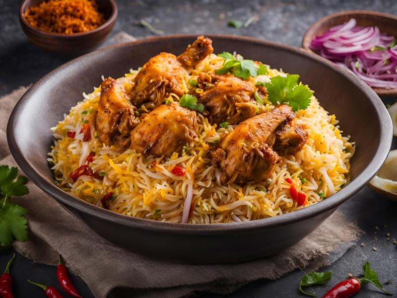 Chicken Ulavucharu Biryani